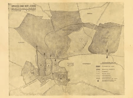 german map of lviv ghetto in 1941 - lviv holocaust tour and research